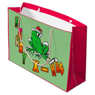 Weihnachtsfeier Frohe Weihnachtsgeschenktasche Große Geschenktüte