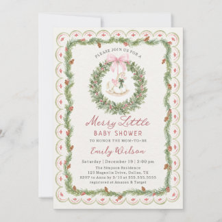 Weihnachtsfeier für Baby Merry Little Einladung