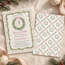 Weihnachtsfeier für Baby Merry Little Einladung