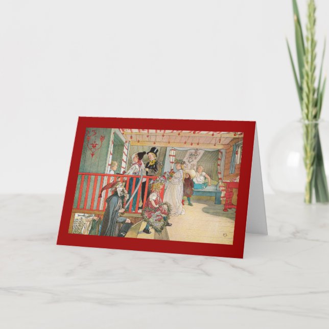 Weihnachtsfeier für Kinder Feiertagskarte (Vorderseite)