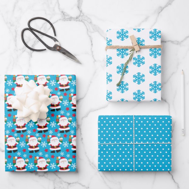 Weihnachtsfeier Geschenkpapier Set (Vorderseite)