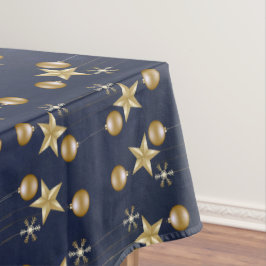 Weihnachtsfeier Goldene Dekorationen Navy Blau Ele Tischdecke