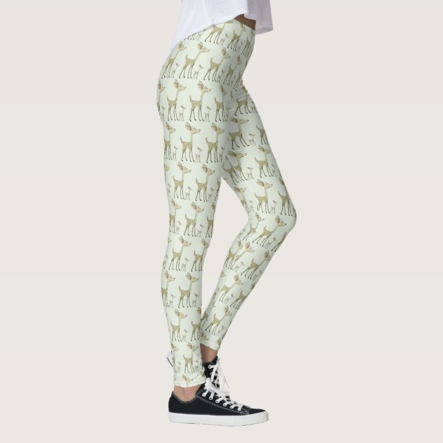Weihnachtsfeier Grüne Hirsche Feiertage Niedlich Leggings (Rechts)