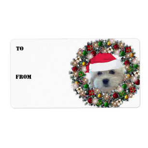 Weihnachtsfeier Havanese Gift Labels