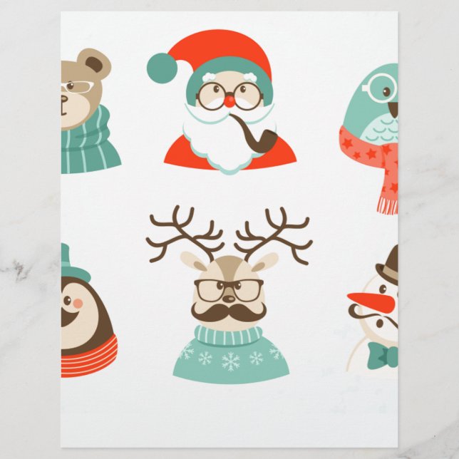 Weihnachtsfeier Hipster (Vorderseite)