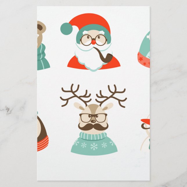 Weihnachtsfeier Hipster (Vorderseite)