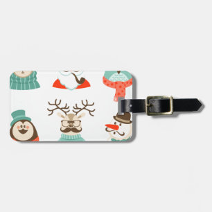 Weihnachtsfeier Hipster Gepäckanhänger