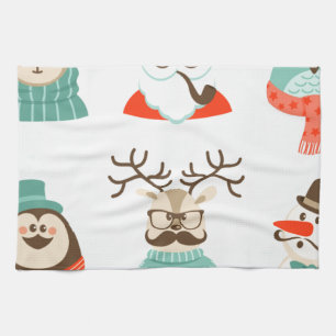 Weihnachtsfeier Hipster Küchentuch