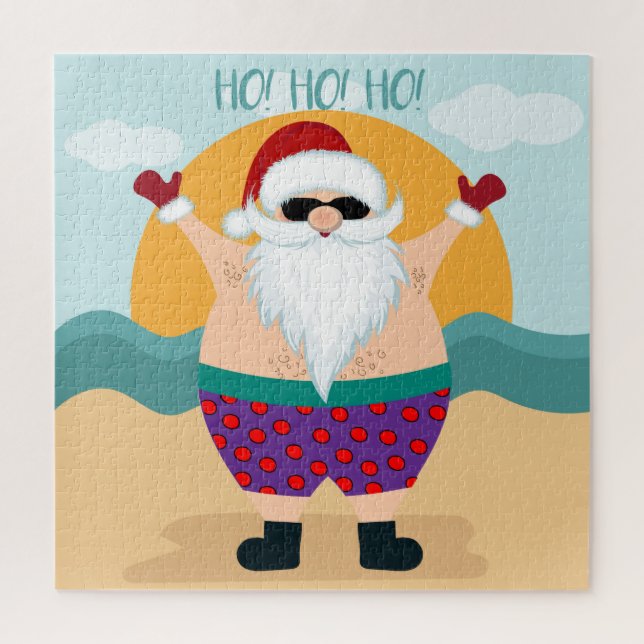 Weihnachtsfeier Ho Ho Sommer Santa Beach Urlaub (Vertikal)