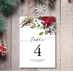 Weihnachtsfeier Hochzeit Tischnummer Karte
