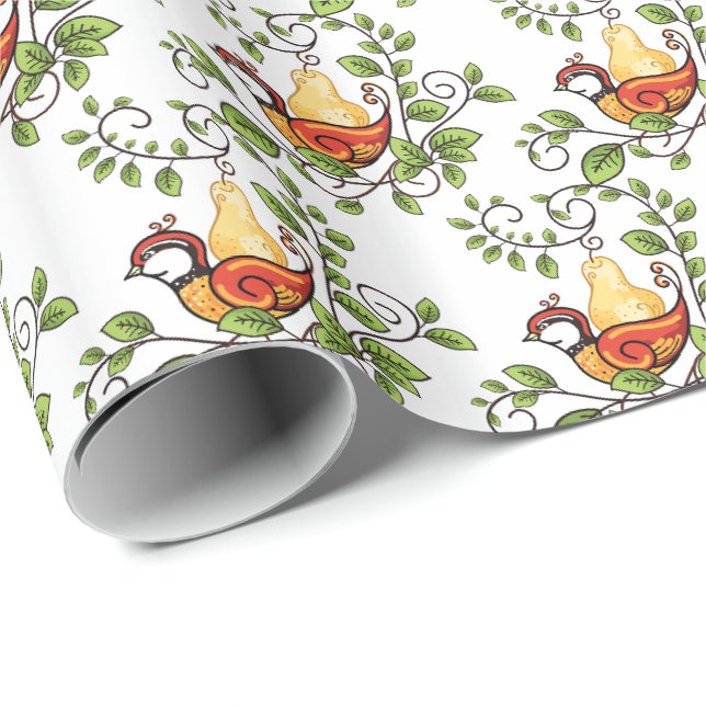 Weihnachtsfeier in Birnbaum Geschenkpapier (Rolleneckpunkt)