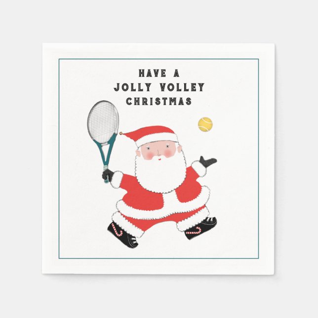 Weihnachtsfeier in Tennis Serviette (Vorderseite)