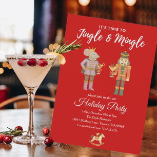 Weihnachtsfeier-Jingle-und-Mingle-Nussknacker Einladung