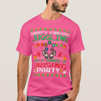 Weihnachtsfeier Jonglieren Jongleur Hässlich Weihn T-Shirt