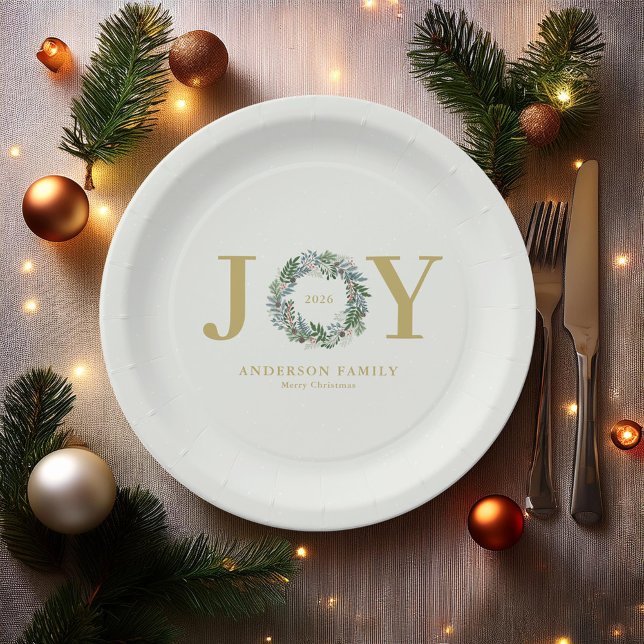Weihnachtsfeier "Joy" Pappteller (Von Creator hochgeladen)