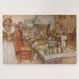 Weihnachtsfeier Julaftonen von Carl Larsson