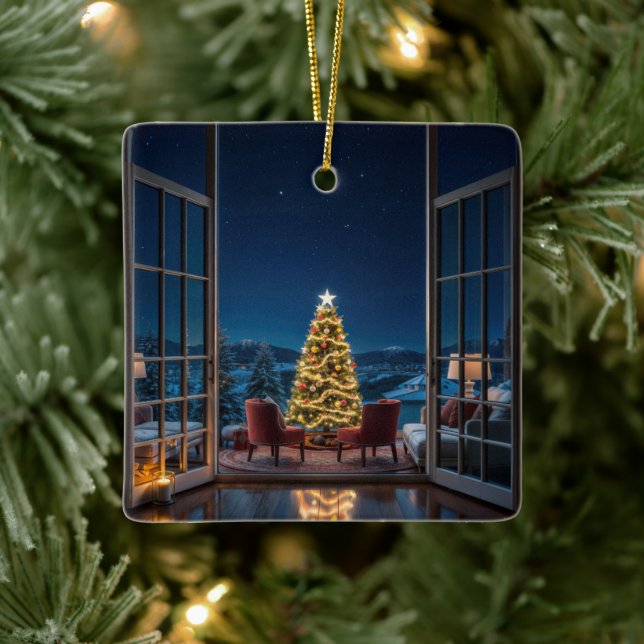 Weihnachtsfeier Keramikornament (Baum)