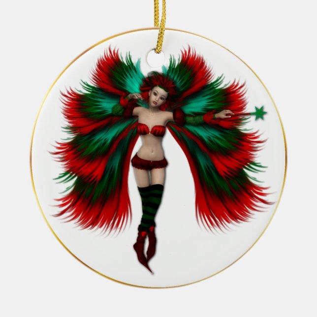 Weihnachtsfeier Keramikornament (Vorne)