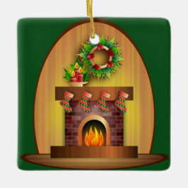 Weihnachtsfeier Keramikornament