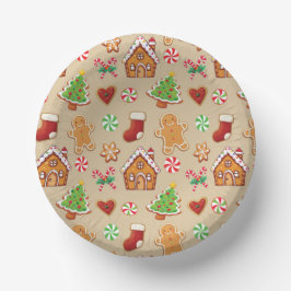 Weihnachtsfeier Lebkuchen-Papierplatten Pappteller