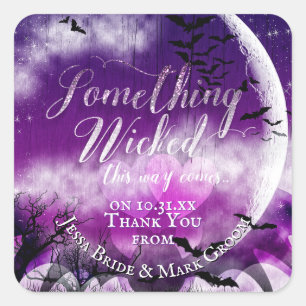 Weihnachtsfeier Liebe Moon Wedding Quadratischer Aufkleber