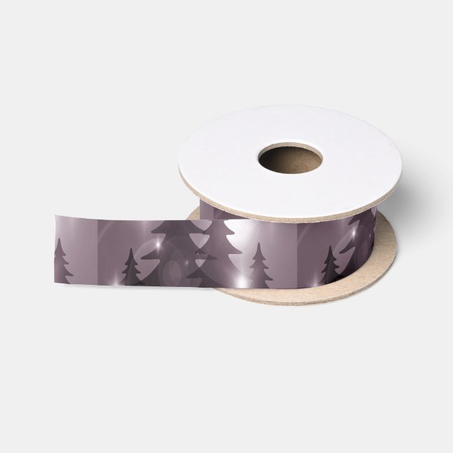 Weihnachtsfeier Lila Rosa Bäume Satinband (Spule)