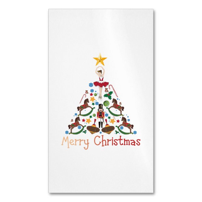 Weihnachtsfeier Magnetische Visitenkarte (Vorderseite Vertikal)