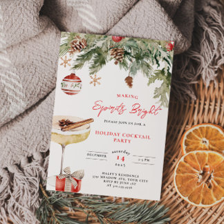 Weihnachtsfeier 'Making Spirits Bright' Einladung