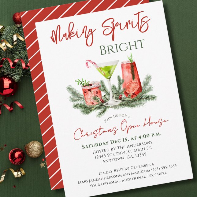 Weihnachtsfeier 'Making Spirits Bright' Einladung (Von Creator hochgeladen)