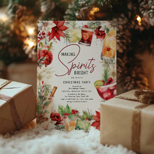 Weihnachtsfeier 'Making Spirits Bright' Einladung