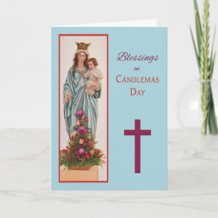 Weihnachtsfeier Mary Holding Baby Jesus mit Blume Karte
