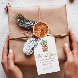 Weihnachtsfeier Minimalistischer Feiertag Hochzeit Geschenkanhänger