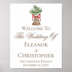 Weihnachtsfeier Minimalistischer Feiertag Hochzeit Poster