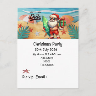 Weihnachtsfeier mit dem WEIHNACHTSMANN Termin vorm Postkarte