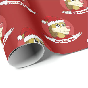 Weihnachtsfeier mit einem niedlichen Löwenpapier Geschenkpapier