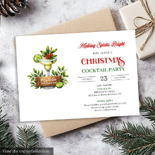 Weihnachtsfeier mit festlichen Cocktails Einladung