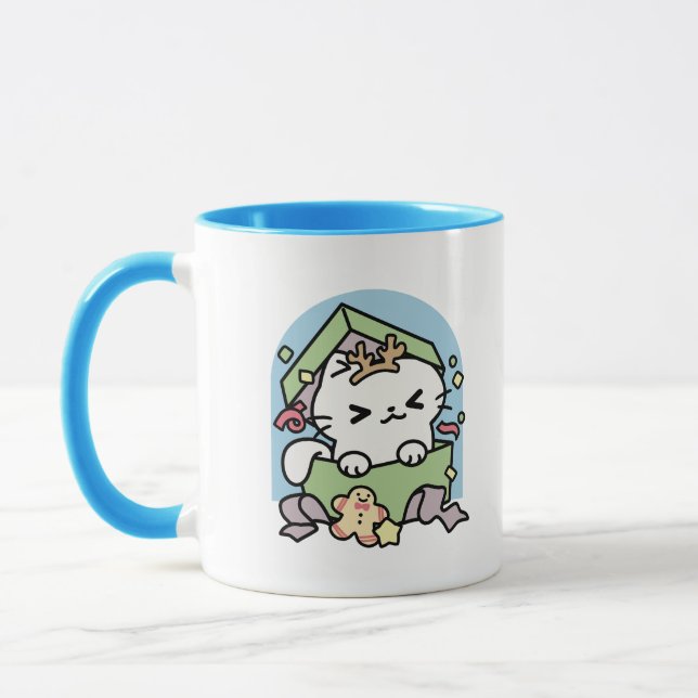 Weihnachtsfeier mit Purr-ty-Time Cat Tasse (Links)