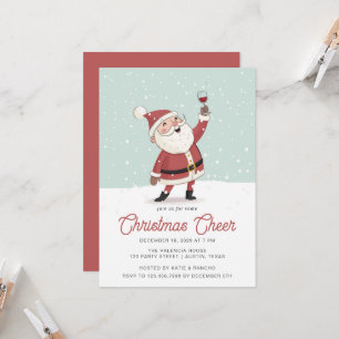 Weihnachtsfeier mit Santa und Cocktailparty Einladung