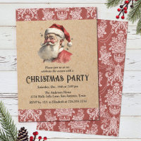 Weihnachtsfeier mit vintage Weihnachtsmann