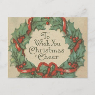 Weihnachtsfeier mit Wünschen Feiertagspostkarte