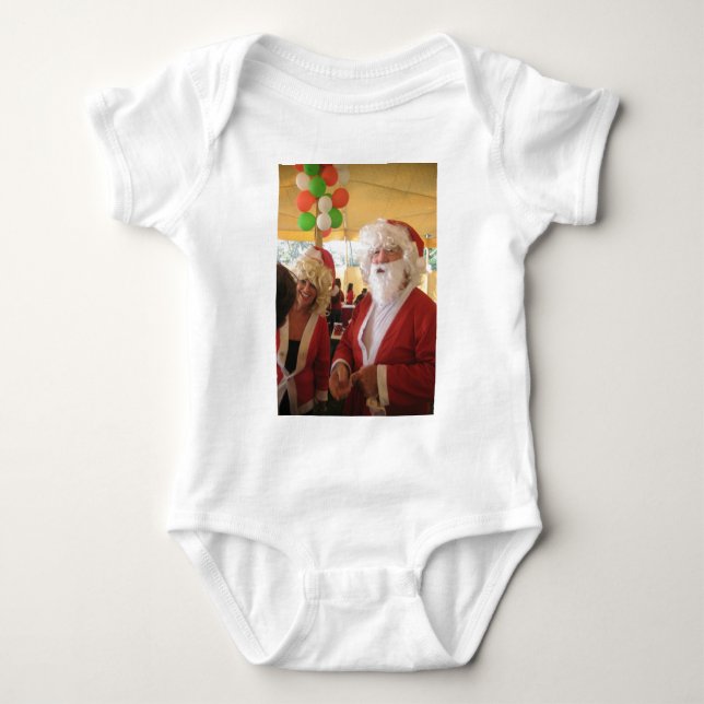 Weihnachtsfeier & Mrs. Claus - Feierlichkeiten Baby Strampler (Vorderseite)
