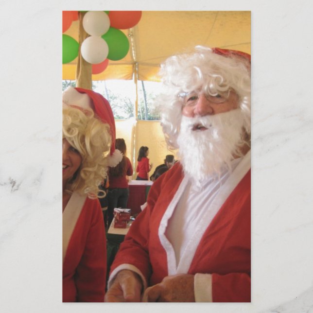 Weihnachtsfeier & Mrs. Claus - Feierlichkeiten Briefpapier (Vorderseite)