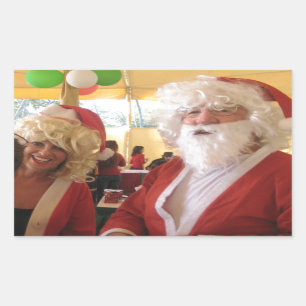Weihnachtsfeier & Mrs. Claus - Feierlichkeiten Rechteckiger Aufkleber