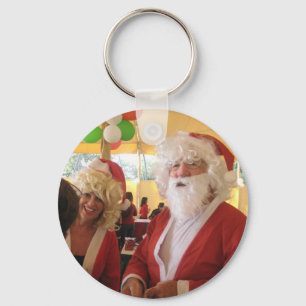 Weihnachtsfeier & Mrs. Claus - Feierlichkeiten Schlüsselanhänger