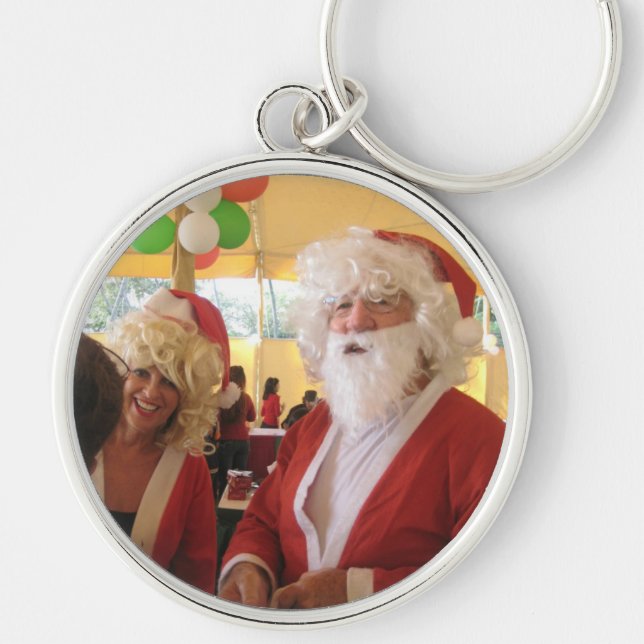Weihnachtsfeier & Mrs. Claus - Feierlichkeiten Schlüsselanhänger (Vorne)