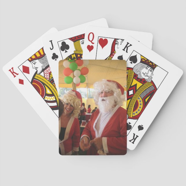 Weihnachtsfeier & Mrs. Claus - Feierlichkeiten Spielkarten (Rückseite)