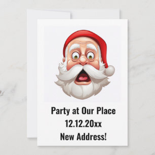 Weihnachtsfeier neue Adresse vom Weihnachtsmann Einladung