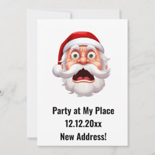 Weihnachtsfeier neue Adresse vom Weihnachtsmann Einladung
