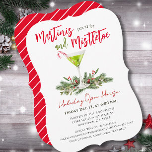 Weihnachtsfeier Open House Martini Festliche Geträ Einladung