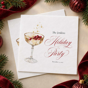 Weihnachtsfeier-Papier-Servietten mit Champagner-M Serviette